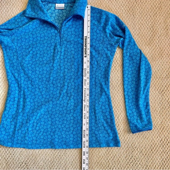 Columbia Turquoise Fleece Quarter Zip Jacket Women’s Sz Large - Picture 8 of 8